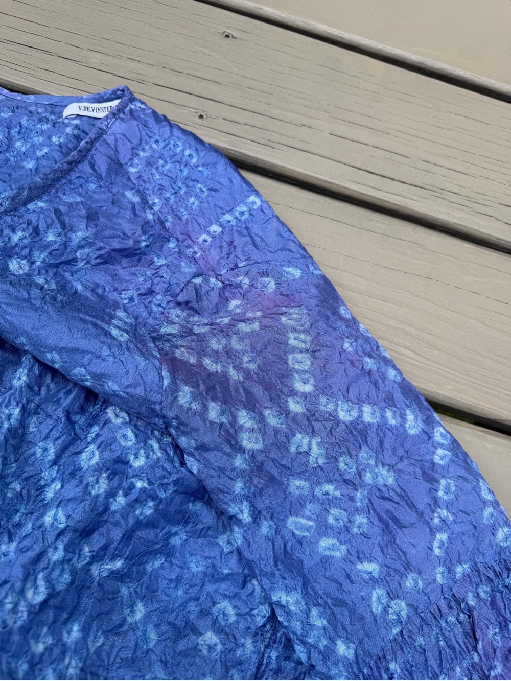 V.DE.VINSTER Blue Floral Tiered Maxi Dress size S - Picture 5 of 16
